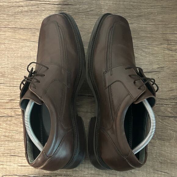 Johnston and Murphy Norvell Moc Toe Men’s Leather Dress Shoes Size 8.5 Brown - Picture 5 of 8